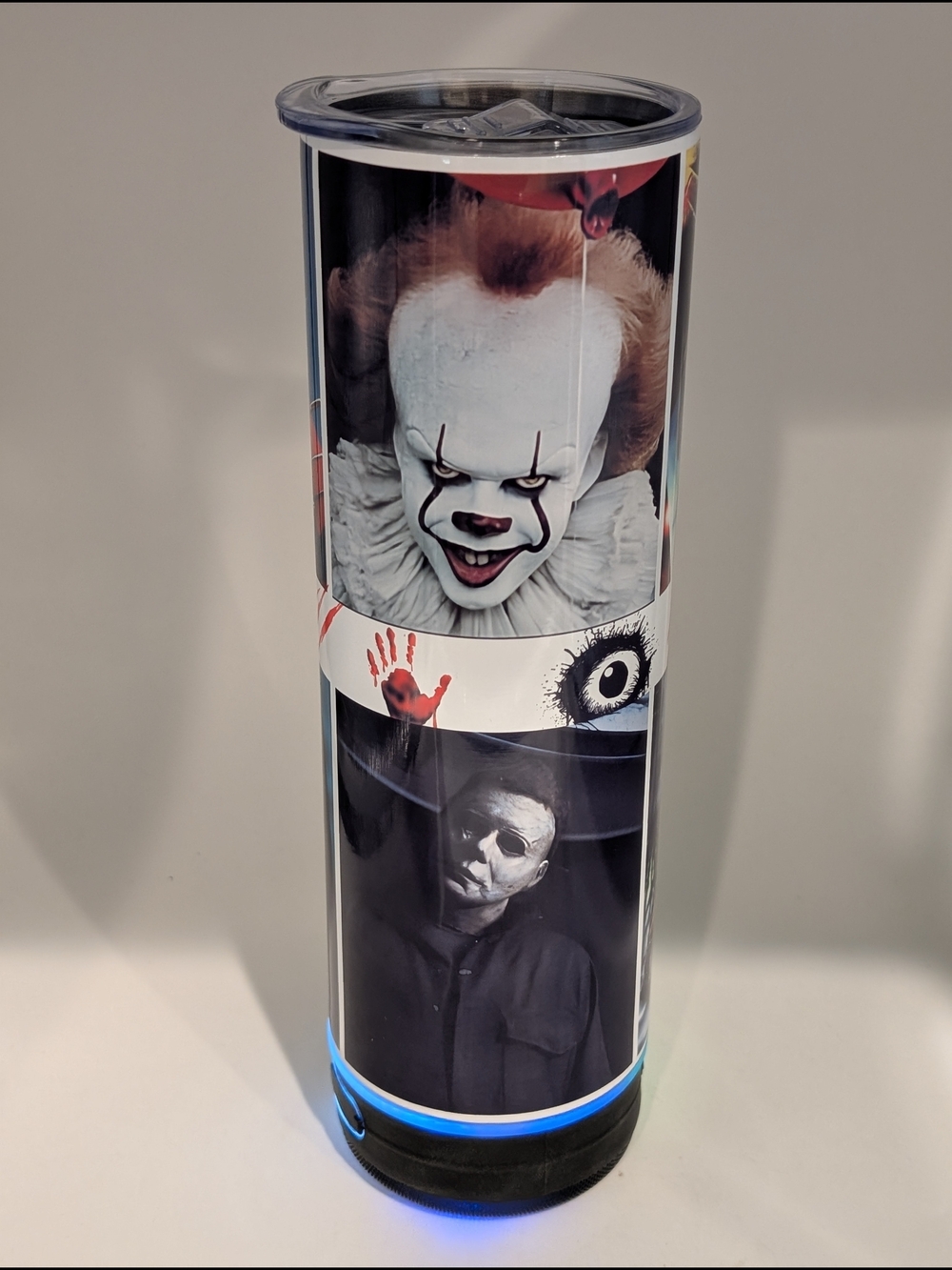 Horror Movie Themed Bluetooth Audio Stainless Steel Tumbler 20oz